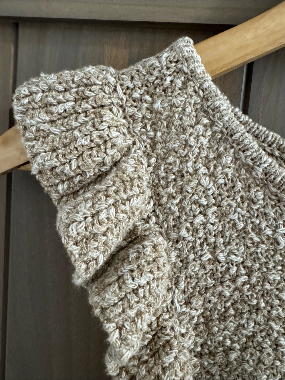 Madewell Taupe Ruffle Knit Shell - Picture 4 of 5